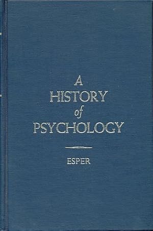 Seller image for A history of psychology. for sale by Fundus-Online GbR Borkert Schwarz Zerfa