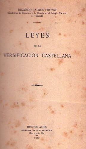 LEYES DE LA VERSIFICACION CASTELLANA