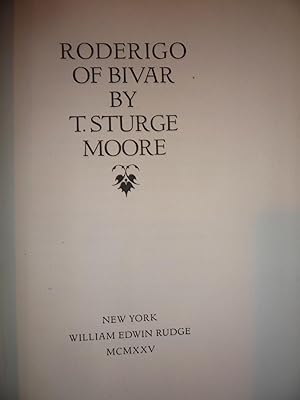 Seller image for Roderigo of Bivar. for sale by Collinge & Clark