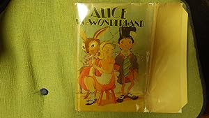 Immagine del venditore per Alice in Wonderland & Through The Looking Glass ( Red Classics ) Looking-Glass & What Alice Found There, Beautiful Color DJ of Blond Alice in Orange Dress Seated on Stool with Blue Ribbon in Her Hair & White Apron & Rabbit with Big Purple Bowtie & R venduto da Bluff Park Rare Books