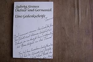 Bild des Verkufers fr Dichter und Germanist: Eine Gedenkschrift zum Verkauf von TAIXTARCHIV Johannes Krings