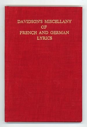 Davidson's Miscellany of French and German Lyrics