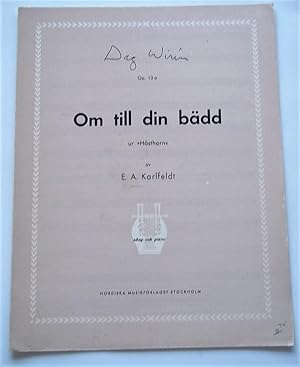 Seller image for Om Till Din Badd: Wenn An Dein Bett: If O'er the Floor, Op. 13 a (Sheet Music) for sale by Bloomsbury Books