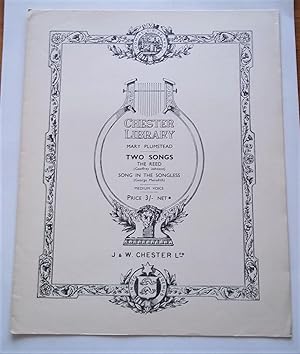 Image du vendeur pour Two Songs: The Reed (Words By Geoffrey Johnson) and Song in the Songless (Words By George Meredith) (Sheet Music) mis en vente par Bloomsbury Books