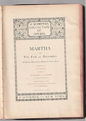 Imagen del vendedor de Martha or the Fair at Richmond. a Comic Opera in four Acts [Piano Vocal score] a la venta por Meir Turner