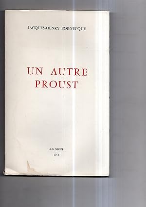 Imagen del vendedor de UN AUTRE PROUST. a la venta por Librairie CLERC
