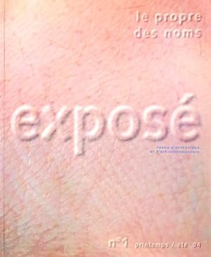 Expose: Revue d'Esthetique et d'Art Contemporain
