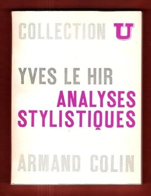 Image du vendeur pour Analyses Stylistiques mis en vente par Au vert paradis du livre