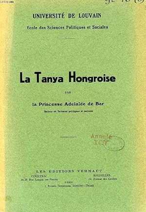 Seller image for LA TANYA HONGROISE for sale by Le-Livre