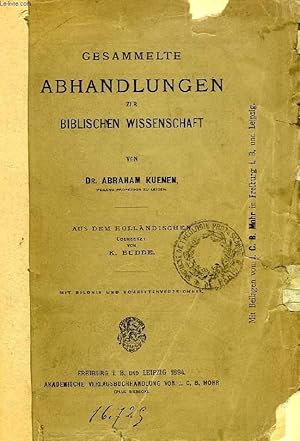 Bild des Verkufers fr GESAMMELTE ABHANDLUNGEN ZUR BIBLISCHEN WISSENSCHAFT zum Verkauf von Le-Livre