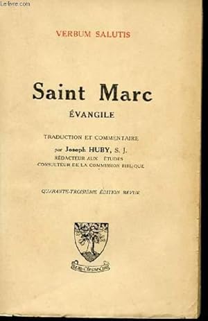Bild des Verkufers fr SAINT MARC - EVANGILE zum Verkauf von Le-Livre