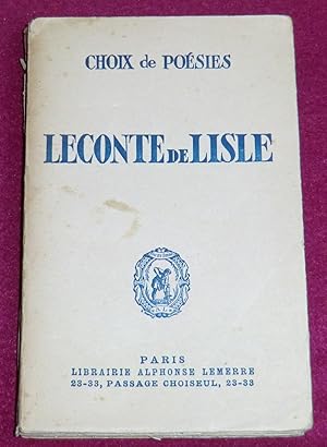 Seller image for CHOIX DE POESIES for sale by LE BOUQUINISTE