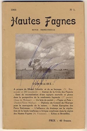 Hautes Fagnes. Revue trimestrielle. 32-me année. N°1, 1966.