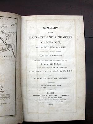 Seller image for Summary of the Mahratta and Pindarree Campaign during 1817, 1818, and 1819 under the Direction of the Marquis of Hastings chieflly embracing the operations of the Army of the Deckan, for sale by HALEWOOD : ABA:ILAB : Booksellers :1867