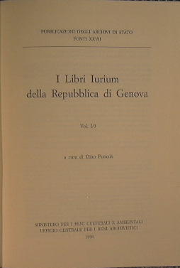 Bild des Verkufers fr I Libri Iurium della Repubblica di Genova zum Verkauf von Antica Libreria Srl