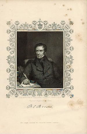 Imagen del vendedor de Engraved Portrait of Brodie, Half Length, facsimile signature below, after Room by J.Brain. a la venta por R.G. Watkins Books and Prints