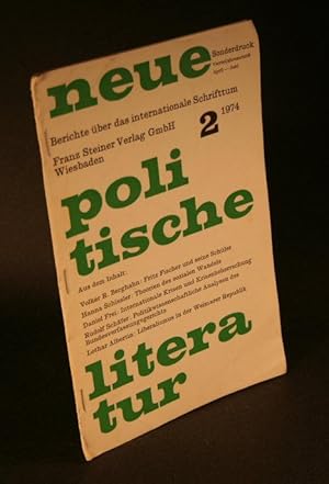 Seller image for Sonderdruck: "Fritz Fischer und seine Schler,". Sonderdruck aus Neue Politische Literatur, 2, 1974 for sale by Steven Wolfe Books