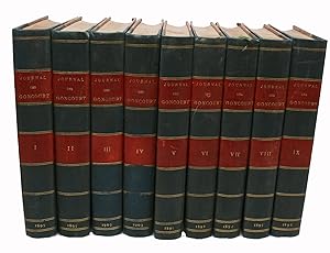 Imagen del vendedor de Journal des Goncourt - Mmoires de la Vie Littraire - 1.-3. Serie. 9 vols. (1851-1895). Suivie d'un Index des Noms cits dans le Neuf Volumes. a la venta por Lynge & Sn ILAB-ABF