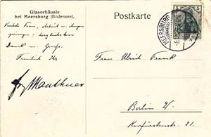 Autograph letter signed and autograph postcard signed; "Mauthner" & "F. Mauthner," to Ulla Frankf...