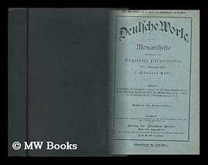 Seller image for Deutsche Worte. Monatshefte Herausgegeben Von E. Pernerstorfer. XVI: Jahrgang 1896 for sale by MW Books