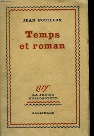 Seller image for TEMPS ET ROMAN. for sale by Le-Livre
