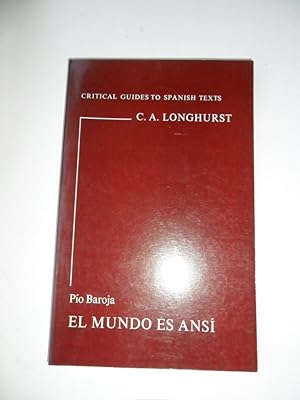 Bild des Verkufers fr Pio Baroja El Mundo Es Ansi zum Verkauf von Clement Burston Books