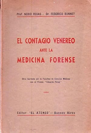 Imagen del vendedor de EL CONTAGIO VENEREO ANTE LA MEDICINA FORENSE a la venta por Buenos Aires Libros