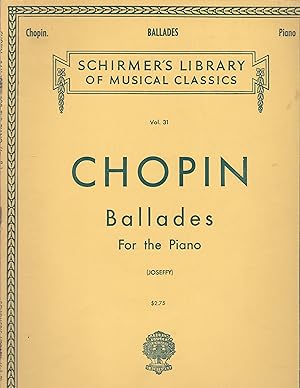 Immagine del venditore per Chopin Ballades for the Piano Volume 31 venduto da Meir Turner
