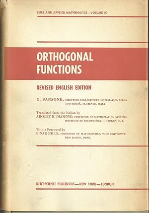 Bild des Verkufers fr Orthogonal functions (Pure and applied mathematics) zum Verkauf von Lavendier Books