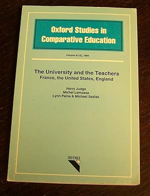 Immagine del venditore per University and the Teachers : France, the United States, England venduto da Defunct Books