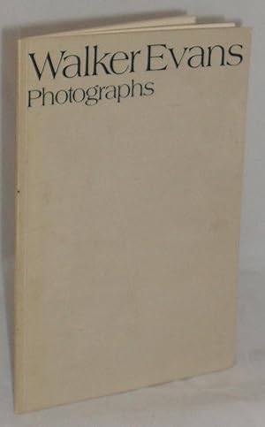 Imagen del vendedor de Walker Evans : Photographs a la venta por Besleys Books  PBFA