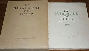 Bild des Verkufers fr La guirlande de Julie pour mademoiselle de Rambouillet Julie-Lucine d'Angennes, bois gravs de Clment Serveau, Paris, ditions de la main tierce, 1947. zum Verkauf von Mesnard - Comptoir du Livre Ancien