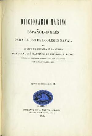 Diccionario Marino Español-Inglés para el uso del colegio naval