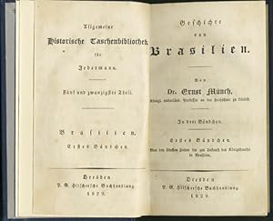 Bild des Verkufers fr Geschichte von Brasilien. [Two Volumes in one] zum Verkauf von Kaaterskill Books, ABAA/ILAB