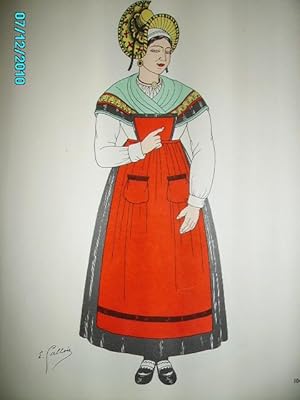 Immagine del venditore per BOURBONNAIS,GRAVURE:COSTUMES DES PROVINCES FRANCAISES(XVIIIe-XIXe) venduto da Bibliofolie