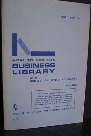 Immagine del venditore per How to Use the Business Library with Sources of Business Information venduto da Hammonds Antiques & Books