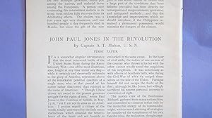 Bild des Verkufers fr John Paul Jones In The Revolution, Complete in Two Parts zum Verkauf von Legacy Books II