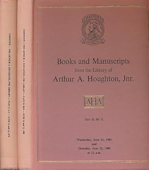 Image du vendeur pour Books and Manuscripts from the Library of Arthur A Houghton. Sold at Auction by Christie, Manson & Woods Ltd. 2 Volume set mis en vente par Barter Books Ltd