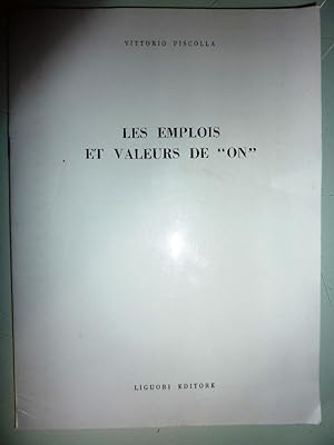 "Les Emplois et Valeurs de ON"