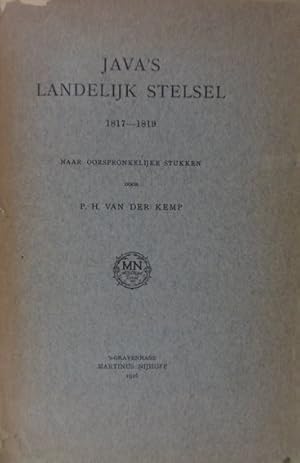 Seller image for Java's landelijk stelsel 1817-1819. Naar oorspronkelijke stukken. for sale by Gert Jan Bestebreurtje Rare Books (ILAB)