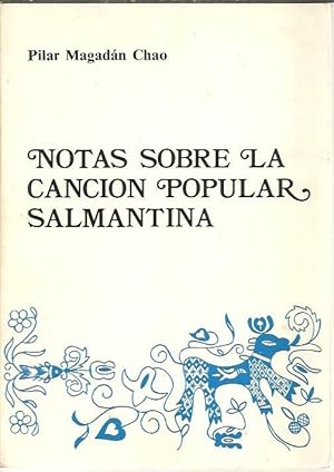 Imagen del vendedor de NOTAS SOBRE LA CANCION POPULAR SALMANTINA. a la venta por Librera Javier Fernndez