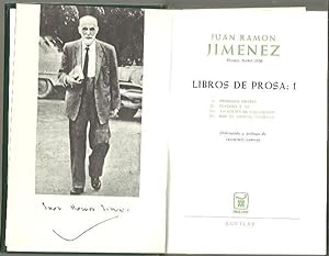 Bild des Verkufers fr LIBROS DE PROSA. 1. PRIMERAS PROSAS, PLATERO Y YO, LA COLINA DE LOS CHOPOS, POR EL CRISTAL AMARILLO. zum Verkauf von Librera Javier Fernndez