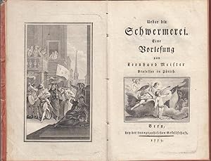Bild des Verkufers fr Ueber die Schwermerei Eine Vorlesung zum Verkauf von Antiquariat Werner Steinbei