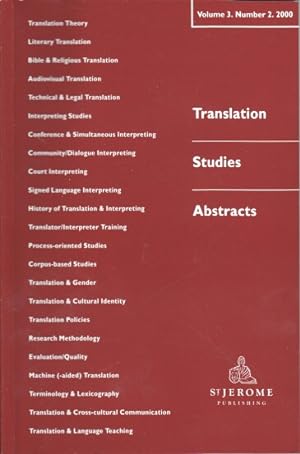 Image du vendeur pour Translation Studies. Abstracts Vol. 3. Number 2. 2000. mis en vente par Bcher bei den 7 Bergen