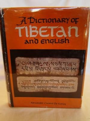 Bild des Verkufers fr A Dictionary of Tibetan & English. zum Verkauf von J & J House Booksellers, ABAA