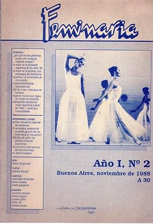 Imagen del vendedor de FEMINARIA - No. 2 - Ao I, noviembre de 1988 a la venta por Buenos Aires Libros