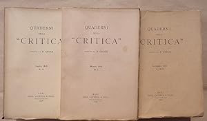 I QUADERNI DELLA CRITICA (di Benedetto Croce) 1945-1951 TUTTO IL PUBBLICATO, Bari, Laterza, 1945