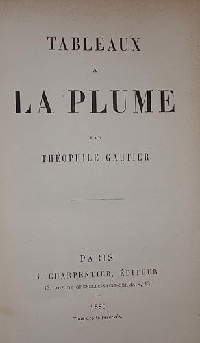 Tableaux à la plume.