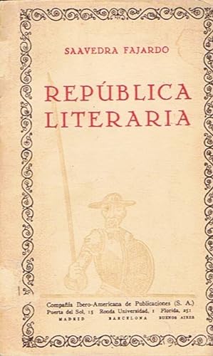 Immagine del venditore per REPBLICA LITERARIA venduto da Librera Torren de Rueda