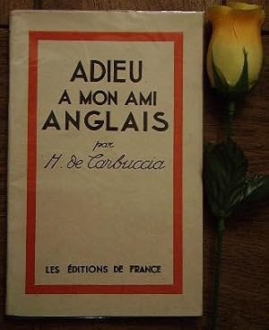 Imagen del vendedor de Adieu � mon ami anglais a la venta por Librairie du Bocage